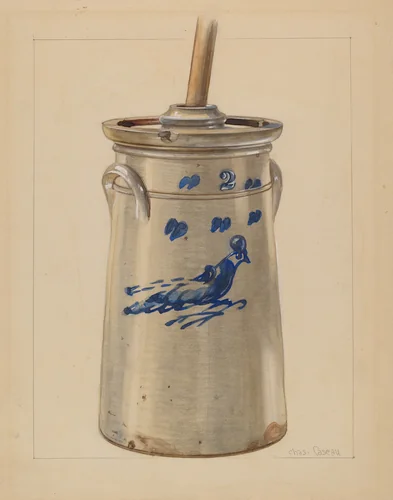 Churn by John Fisk, index of american design, 1936