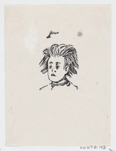 A figure with full, long hair by José Guadalupe Posada, print, 1875-1885