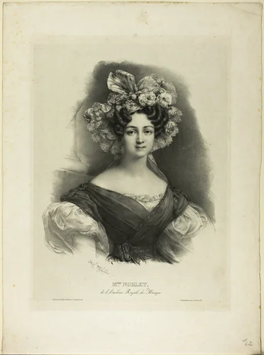 Mlle. Noblet by Pierre Louis Henri Grévedon, print, 1829-1830