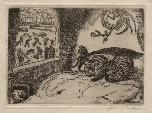 The Seven Deadly Sins: Sloth by James Ensor, print, 1902