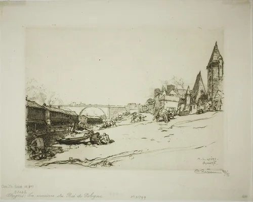 Angers: The House of the King of Poland by Louis Auguste Lepère, print, 1912