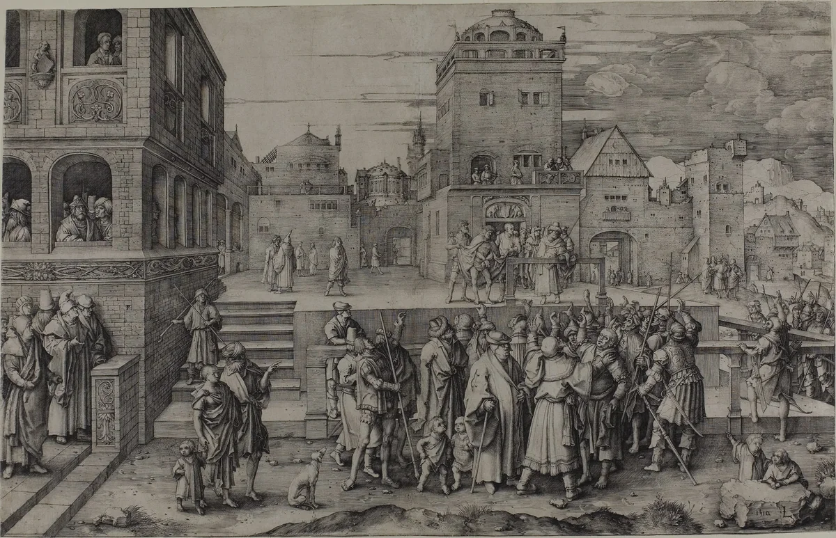 The Large Ecce Homo by Lucas van Leyden, print, 1510