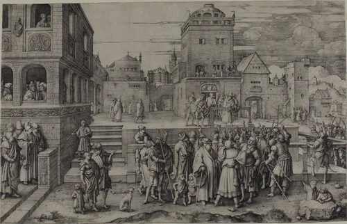 The Large Ecce Homo by Lucas van Leyden, print, 1510