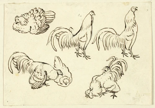 Sketches of Poultry by Henry Stacy Marks, drawing, 1844-1898