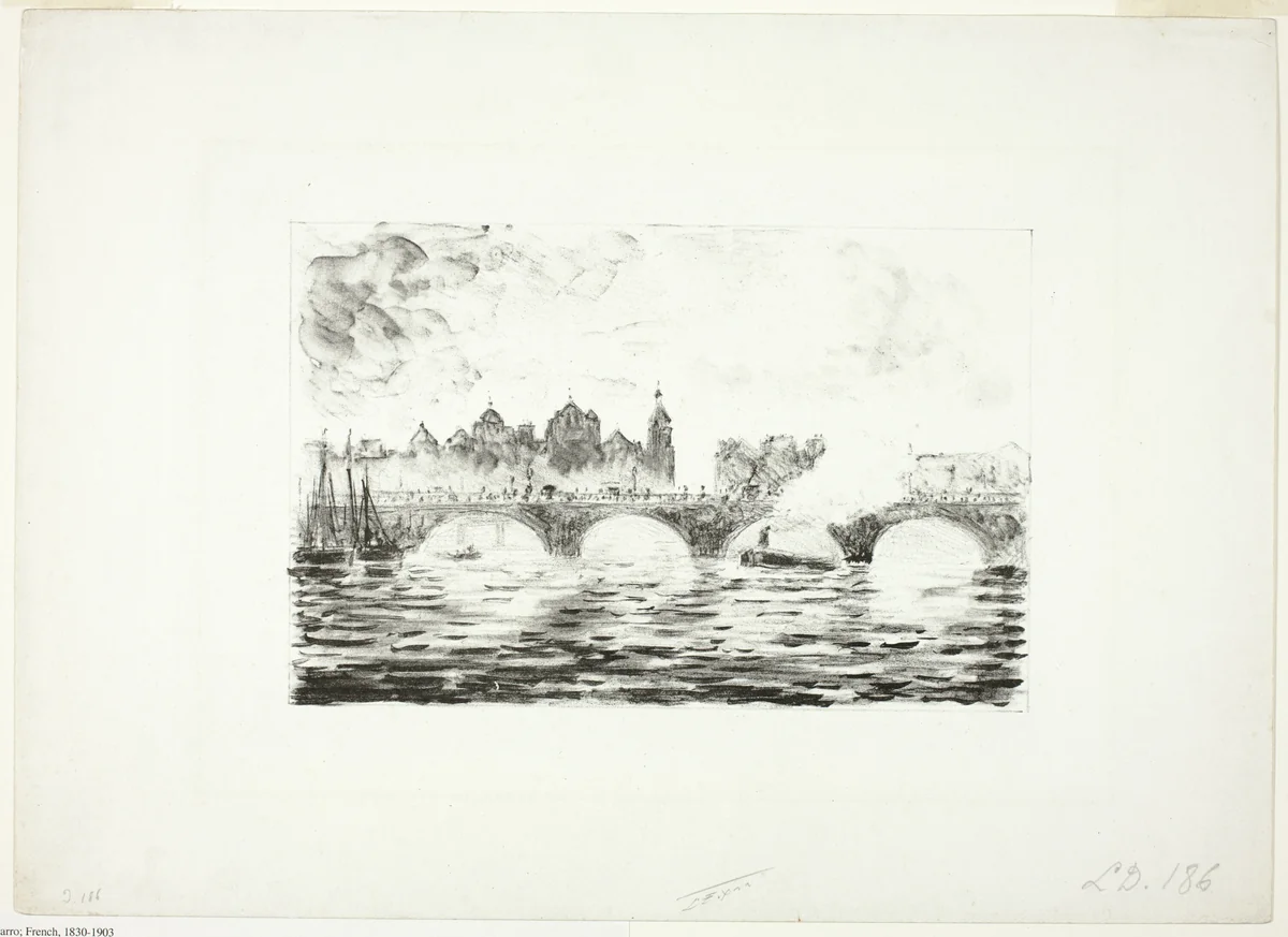 The Houses of Parliament, London by Camille Pissarro, print, 1892-1902