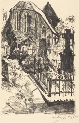 Kirchhof (Cemetery) by Lovis Corinth, print, 1916