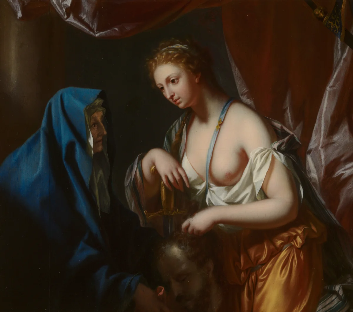 Judith with the Head of Holofernes by Philip van Dijk, painting, 1726