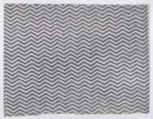 Sheet with overall curved abstract pattern by anonymous, print, 1800-1900