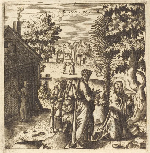 Christ Praying by Léonard Gaultier, print, 1576-1580