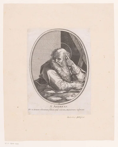 Portret van H. Andreas by anonymous, print, 1610-1668