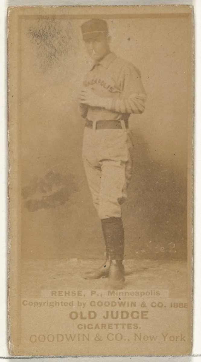 Rehse, Pitcher, Minneapolis, from the Old Judge series (N172) for Old Judge Cigarettes by Goodwin & Company, photograph, 1888
