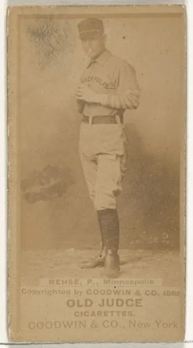 Rehse, Pitcher, Minneapolis, from the Old Judge series (N172) for Old Judge Cigarettes by Goodwin & Company, photograph, 1888