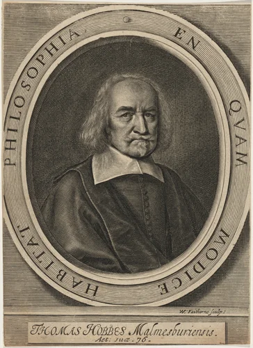 Thomas Hobbes by William Faithorne, print, 1668