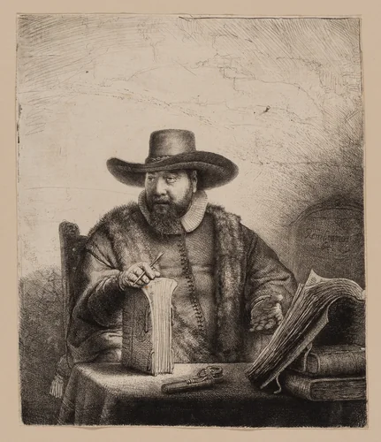 Cornelis Claesz. Anslo, Preacher by Rembrandt van Rijn, print, 1641
