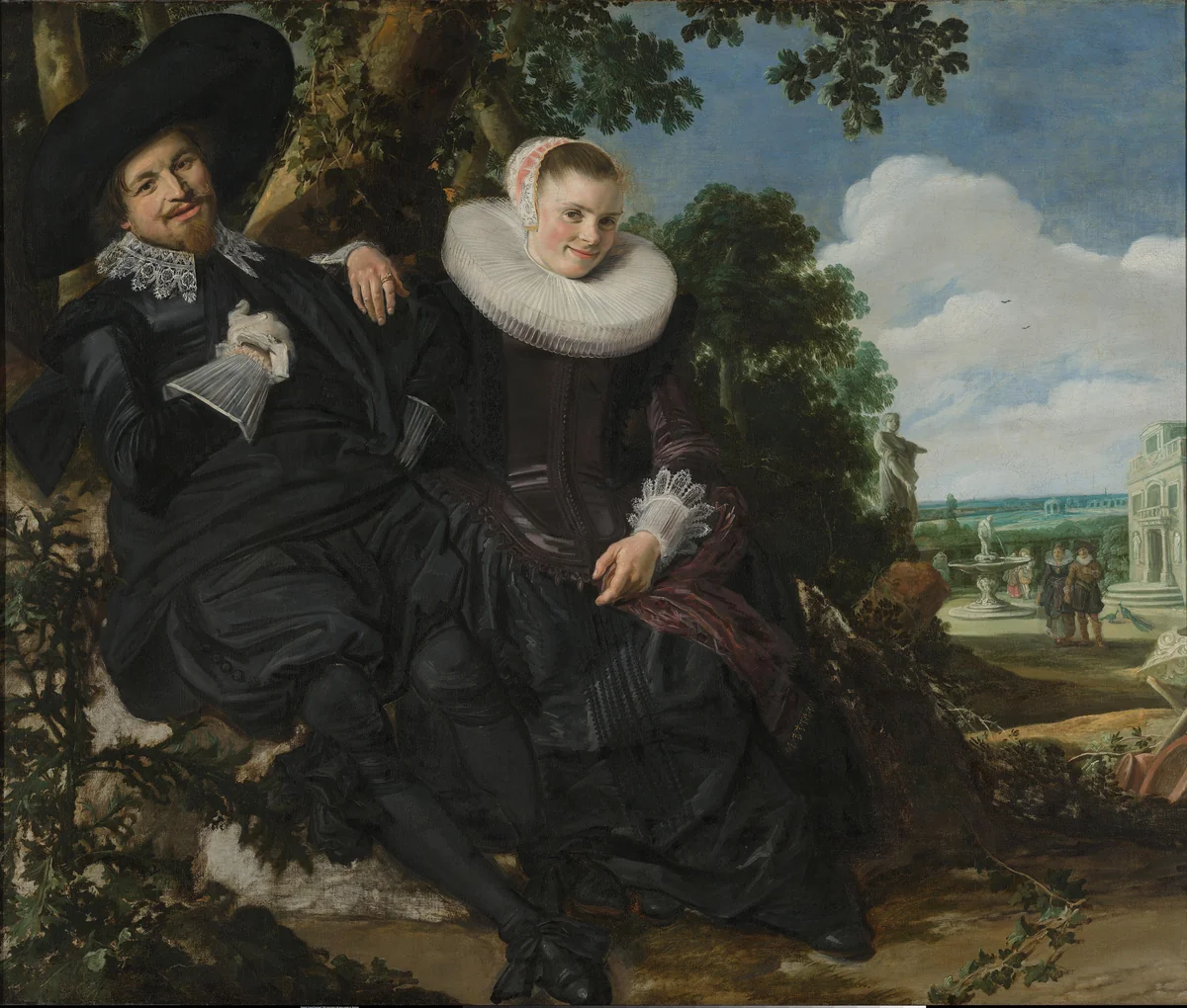 Portrait of a Married Couple, Likely Isaac Abrahamsz Massa and Beatrix van der Laen by Frans Hals, painting, 1622