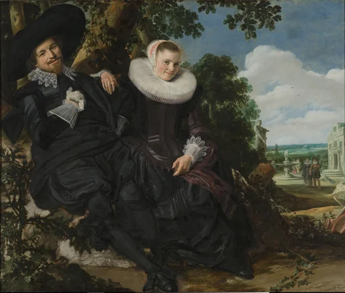 Portrait of a Married Couple, Likely Isaac Abrahamsz Massa and Beatrix van der Laen by Frans Hals, painting, 1622