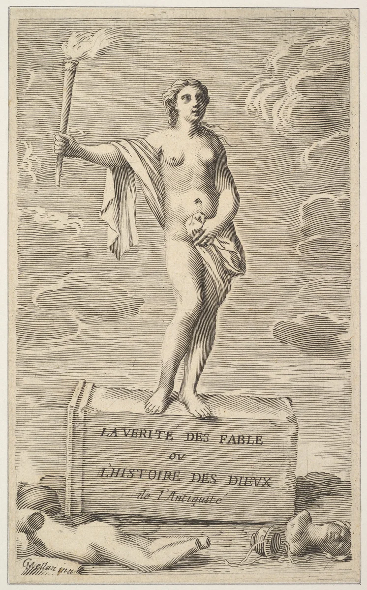 Feminine Figure by Claude Mellan, print, 1600-1688