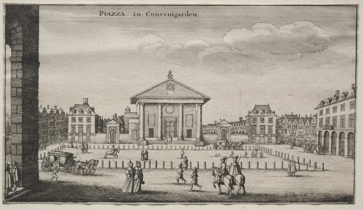 Views of London: The Piazza in Covent Garden by Wenceslaus Hollar, print