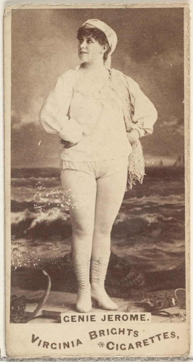 Genie Jerome, from the Actors and Actresses series (N45, Type 1) for Virginia Brights Cigarettes by Allen & Ginter, photograph, 1885-1891