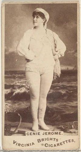 Genie Jerome, from the Actors and Actresses series (N45, Type 1) for Virginia Brights Cigarettes by Allen & Ginter, photograph, 1885-1891