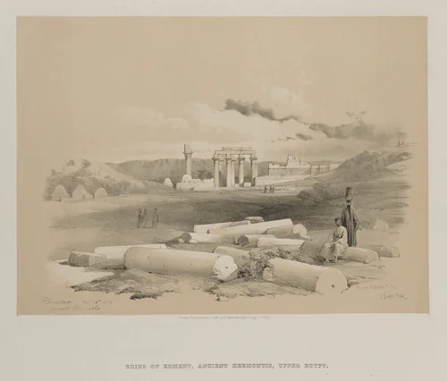 Egypt and Nubia, Volume II: Hermont, Ancient Hermonthis by Louis Haghe, print, 1848