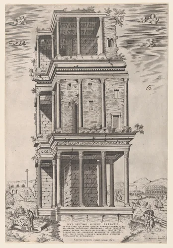 The Septizodium, from "Speculum Romanae Magnificentiae" by Giovanni Ambrogio Brambilla, print, 1582
