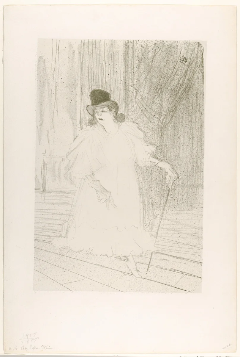 Cecy Loftus by Henri de Toulouse-Lautrec, print, 1895