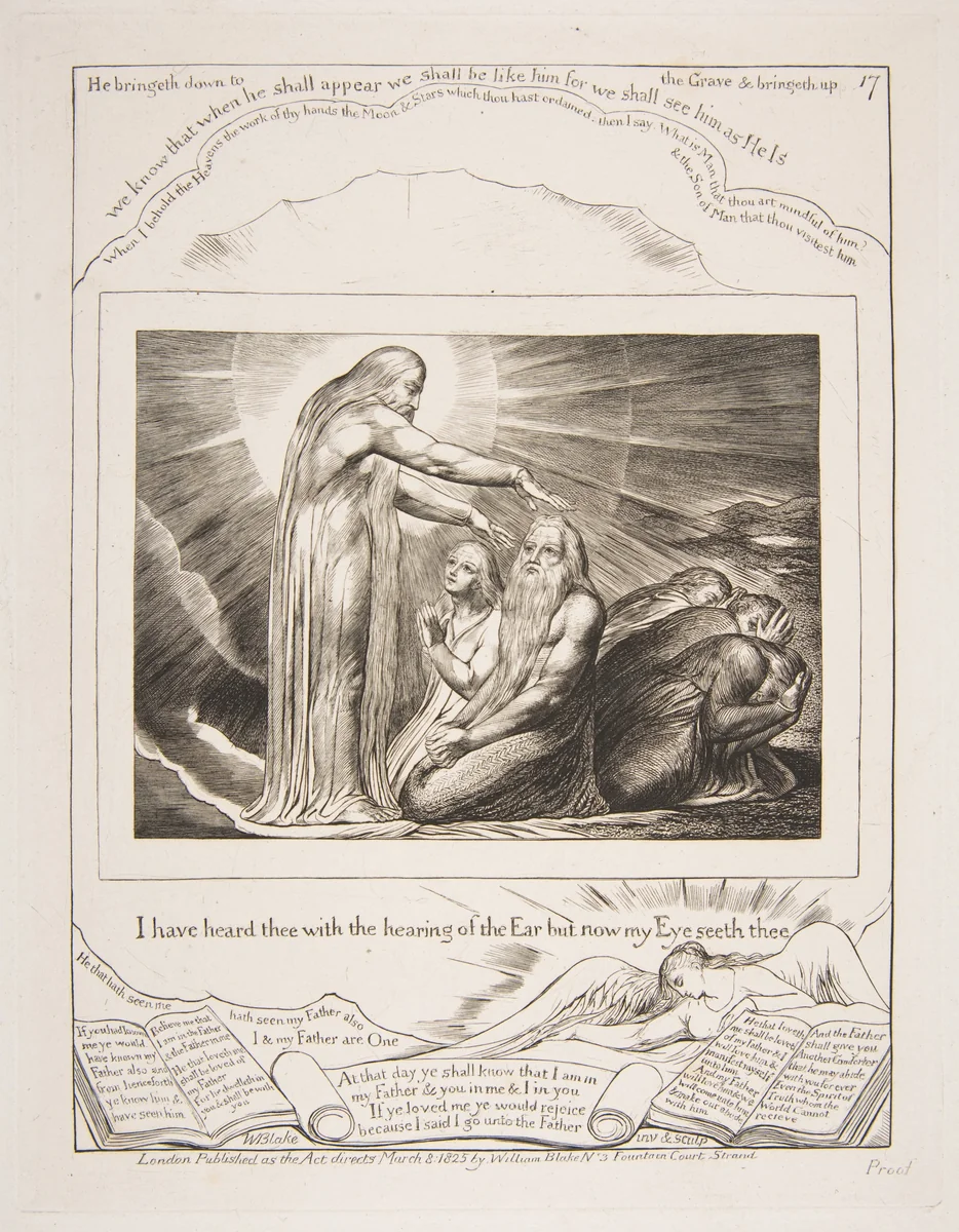 The Vision of God by William Blake, print, 1825-1826