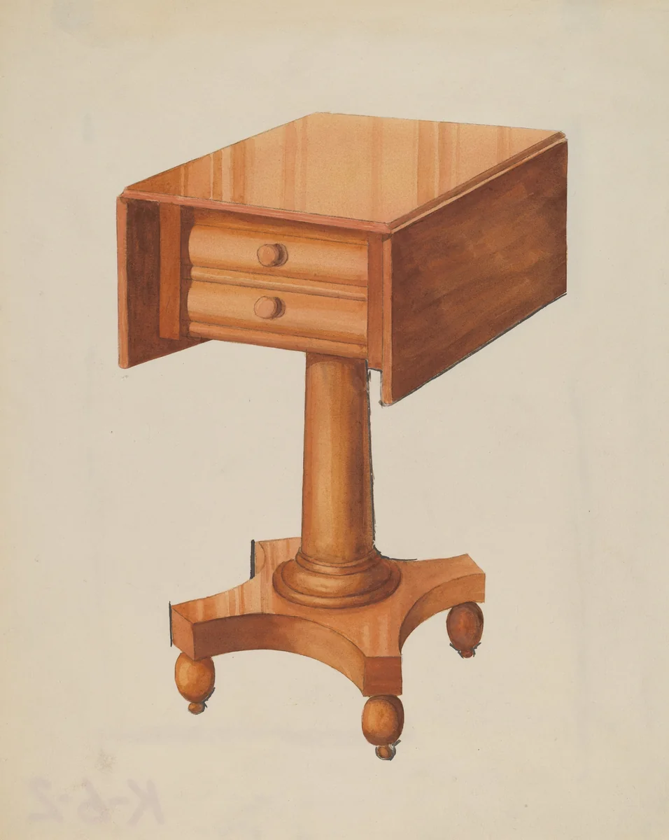 Drop-leaf Table by Rex F. Bush, index of american design, 1936