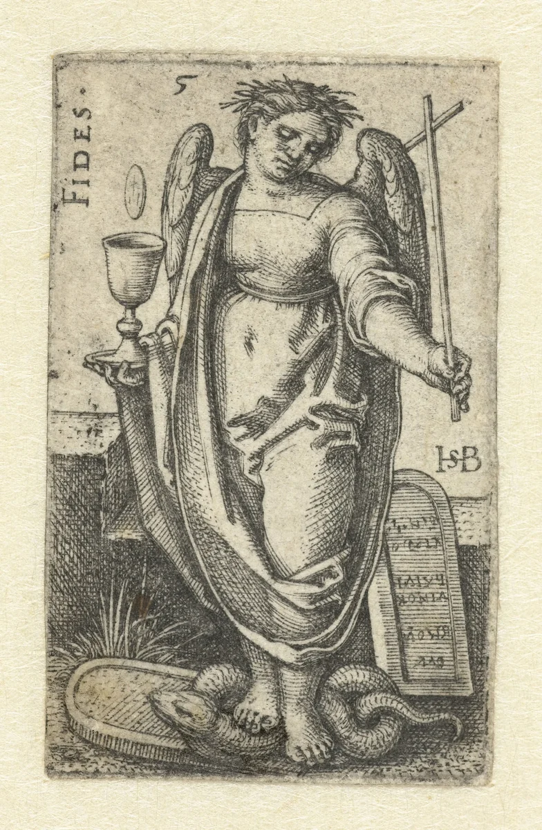 Geloof (Fides) by Unknown, print, 1539