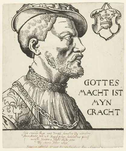 Portret van Jan van Leyden by Unknown, print, 1530-1540