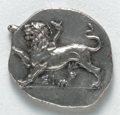 Hemidrachm: Chimaera (obverse) by Unknown, metalwork, -400--323