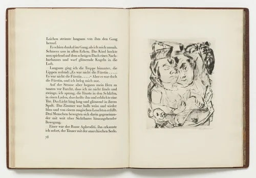 Plate (facing page 78) from Die Fürstin (The Duchess) by Max Beckmann, illustrated book, 1918