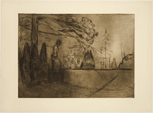 The Garden at Night by Edvard Munch, print, 1902