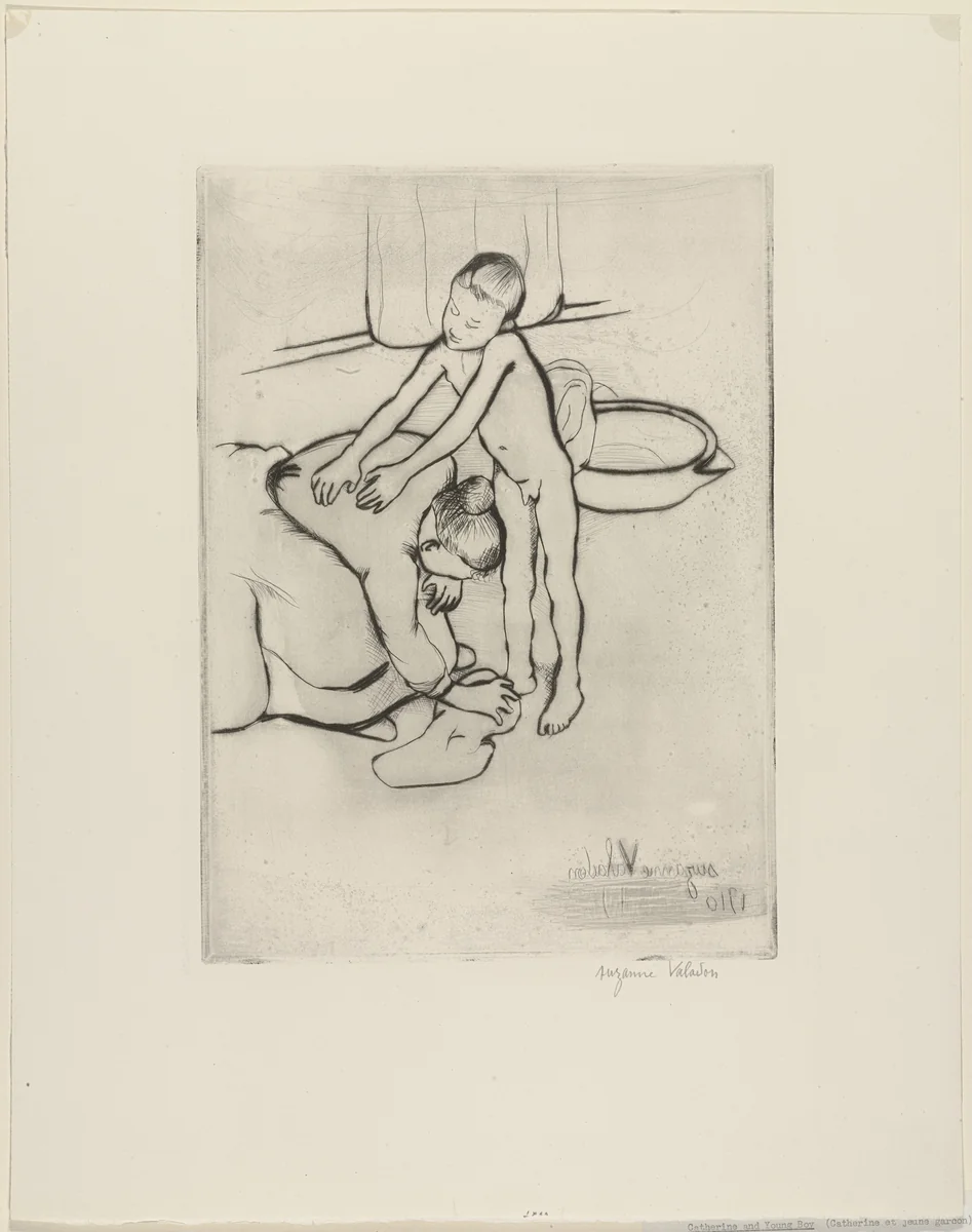 Catherine and Young Nude Boy (Catherine et jeune garçon nu) by Suzanne Valadon, print, 1910