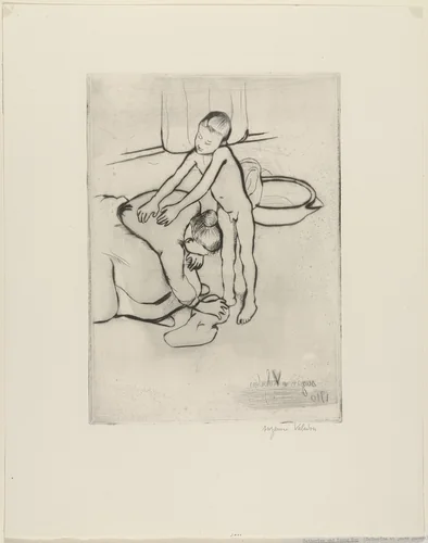 Catherine and Young Nude Boy (Catherine et jeune garçon nu) by Suzanne Valadon, print, 1910
