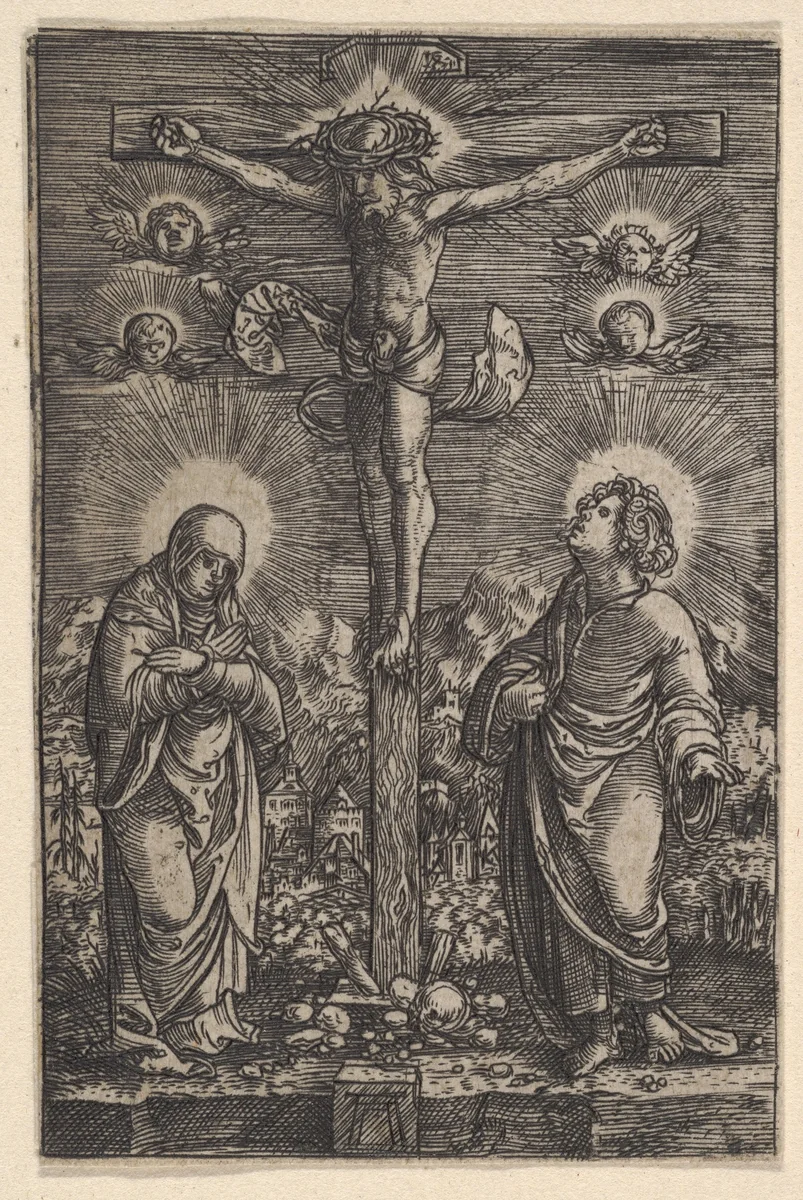 Christ on the Cross (The Small Crucifixion) by Albrecht Altdorfer, print, 1500-1538