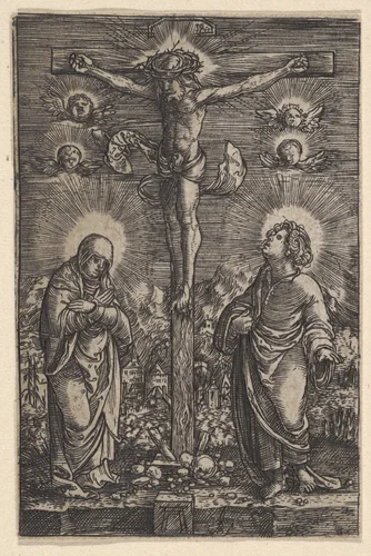Christ on the Cross (The Small Crucifixion) by Albrecht Altdorfer, print, 1500-1538