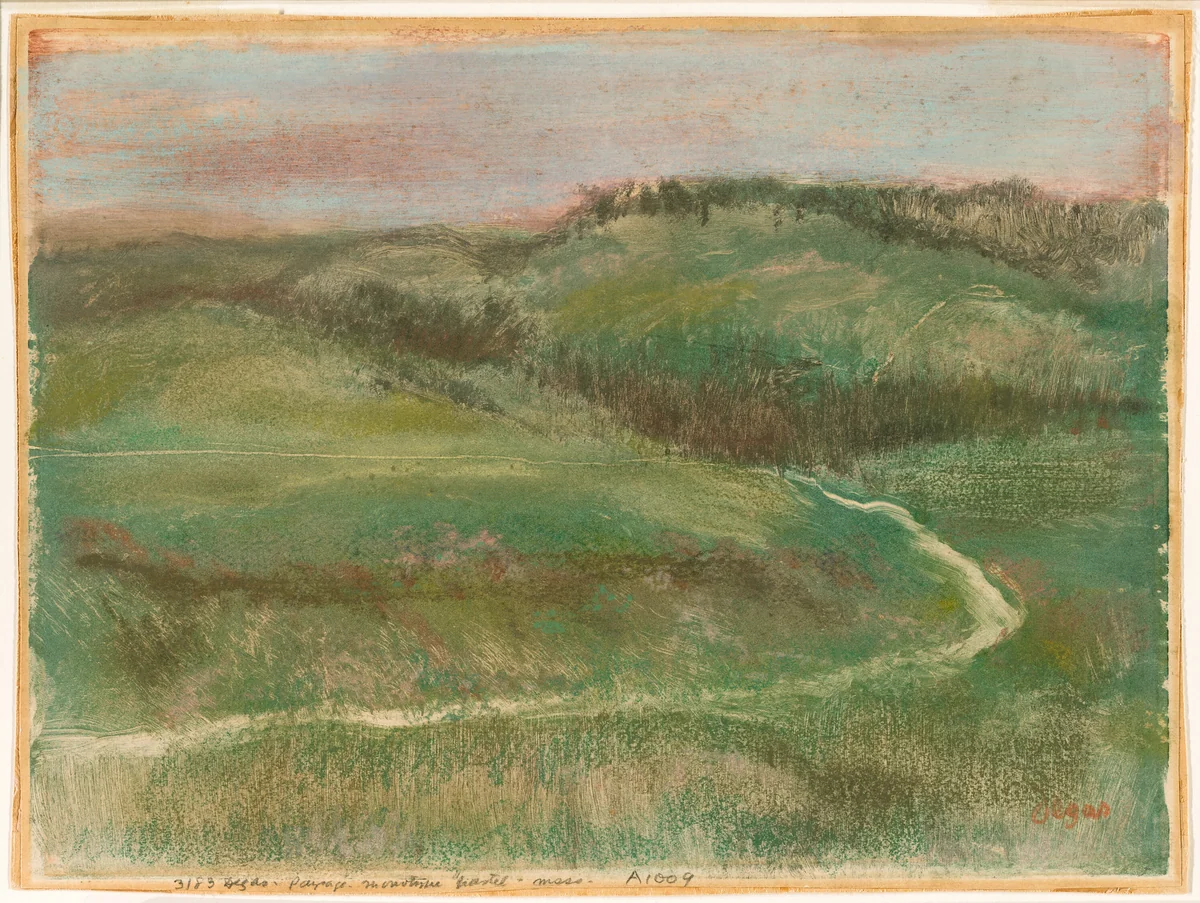 Landscape by Edgar Degas, print, 1892