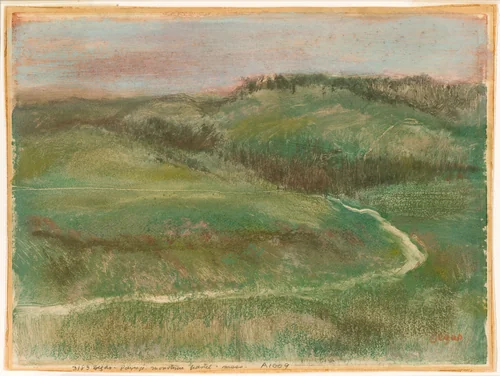 Landscape by Edgar Degas, print, 1892