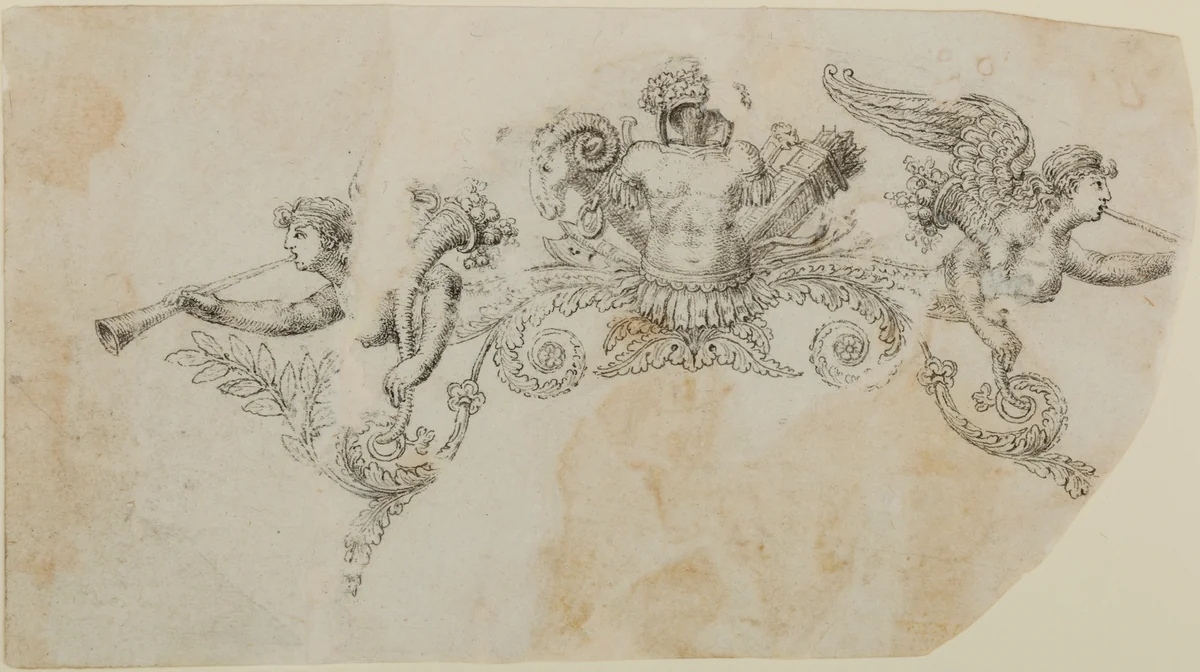 Design for the Decoration of Firearms by Nicolas Noël Boutet, drawing, 1772-1830