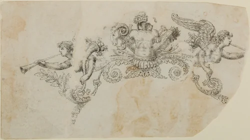 Design for the Decoration of Firearms by Nicolas Noël Boutet, drawing, 1772-1830