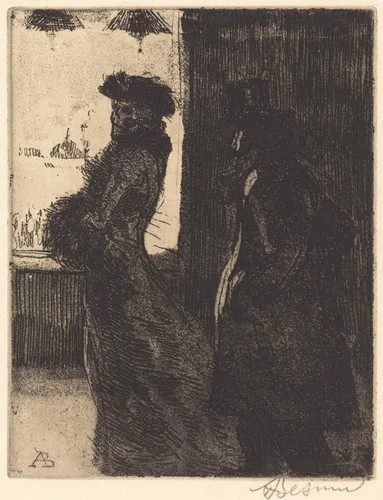 The Unknown Woman (L'inconnue) by Albert Besnard, print, 1900
