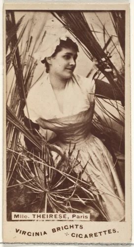 Mlle. Theirese, Paris, from the Actors and Actresses series (N45, Type 1) for Virginia Brights Cigarettes by Allen & Ginter, photograph, 1885-1891