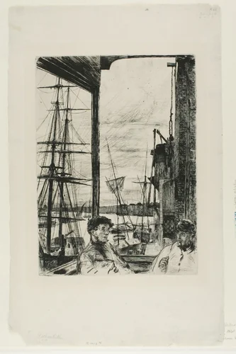 Rotherhithe by James McNeill Whistler, print, 1860