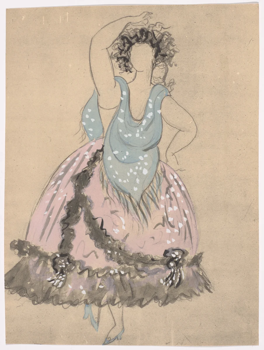 Costume design for the ballet Le Tricorne by Pablo Picasso, illustrated book, 1920