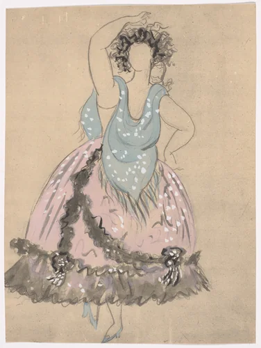 Costume design for the ballet Le Tricorne by Pablo Picasso, illustrated book, 1920