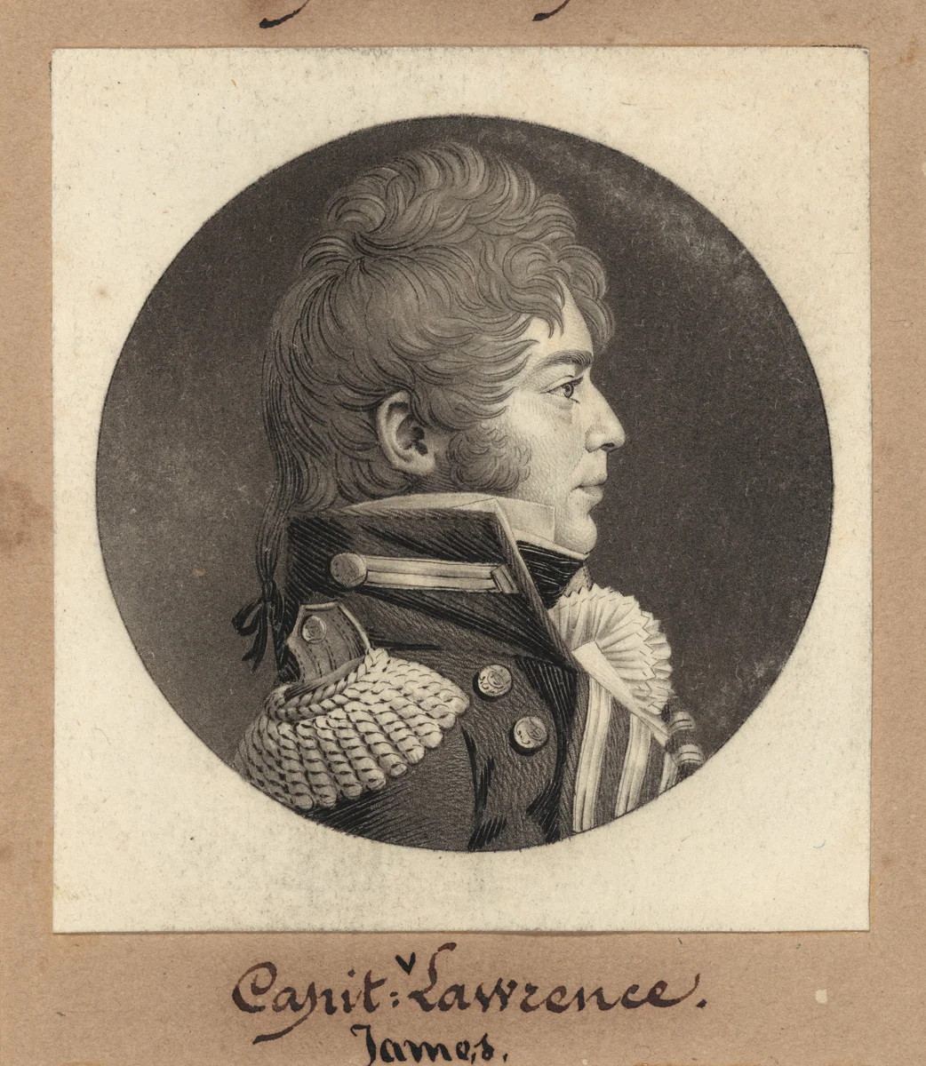 James Lawrence by Charles B. J. Févret de Saint-Mémin, print, 1810