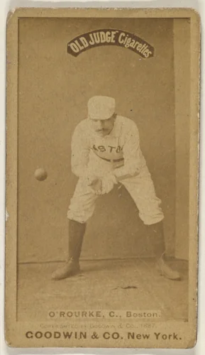 O'Rourke, Catcher, Boston, from the Old Judge series (N172) for Old Judge Cigarettes by Goodwin & Company, photograph, 1887