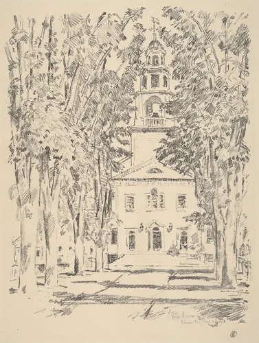 Colonial Church, Gloucester by Childe Hassam, print, 1918